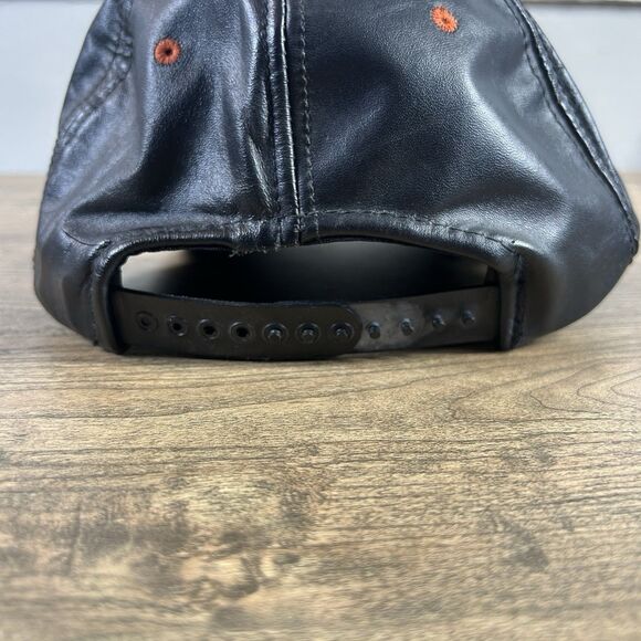 Vintage Cincinnati Bengals Leather Snapback Hat Modern Brand USA Team NFL OSFA - Picture 5 of 12